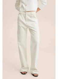 Jeans coupe large beige MANGO femme