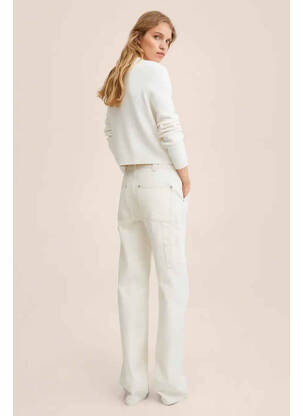 Jeans coupe large beige MANGO femme