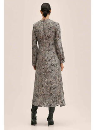 Robe longue beige MANGO femme