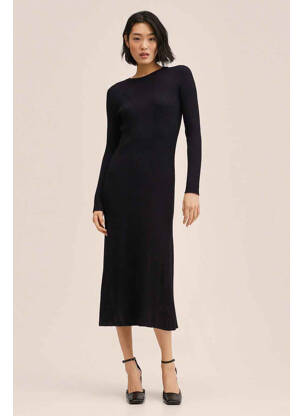 Robe longue noir MANGO pour femme