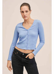 Gilet manches longues bleu MANGO pour femme seconde vue