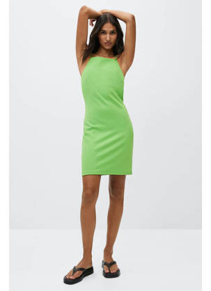 Robe courte vert MANGO femme