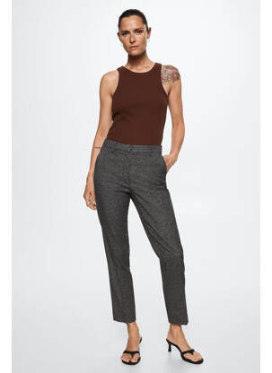 Pantalon chino marron MANGO pour femme