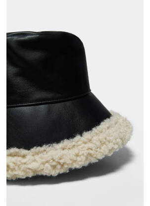 Chapeau noir MANGO femme
