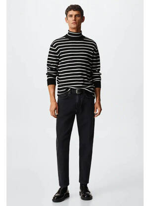 Pull col roulé noir MANGO homme