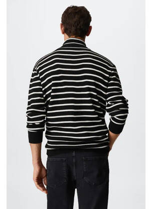 Pull col roulé noir MANGO homme