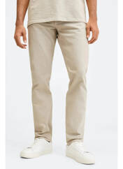 Jeans coupe droite beige MANGO pour homme seconde vue