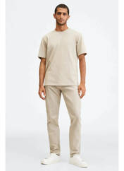 Jeans coupe droite beige MANGO pour homme seconde vue