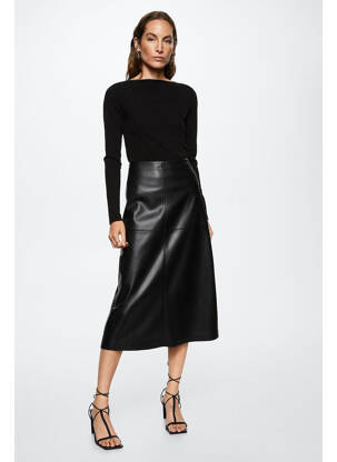 Jupe mi-longue noir MANGO pour femme
