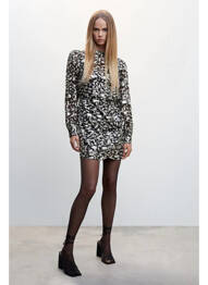 Robe courte noir MANGO femme