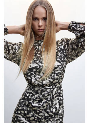 Robe courte noir MANGO femme