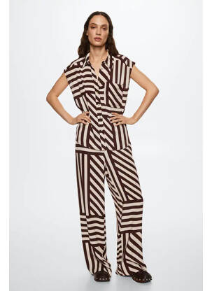 Pantalon flare marron MANGO femme