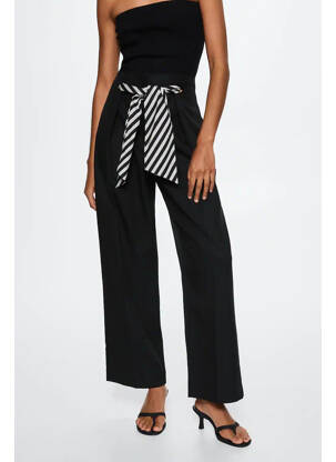 Pantalon droit noir MANGO femme