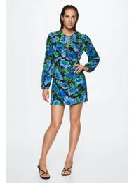 Robe courte bleu MANGO femme