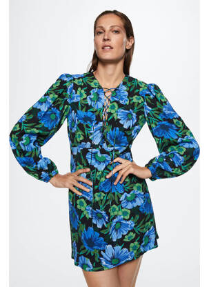 Robe courte bleu MANGO femme