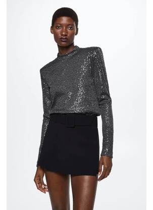Top gris MANGO femme