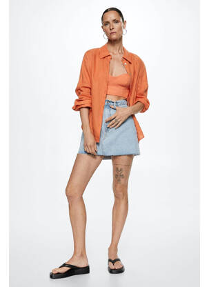 Jupe courte bleu MANGO femme