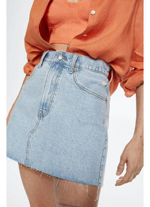 Jupe courte bleu MANGO femme