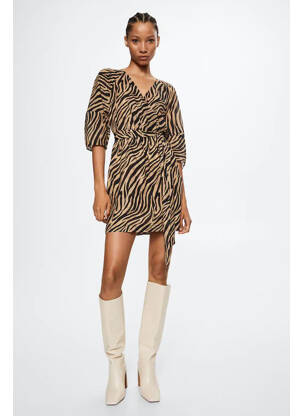 Robe courte noir MANGO pour femme