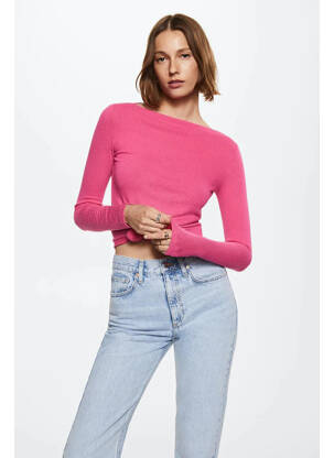 T-shirt rose MANGO pour femme