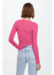T-shirt rose MANGO pour femme seconde vue