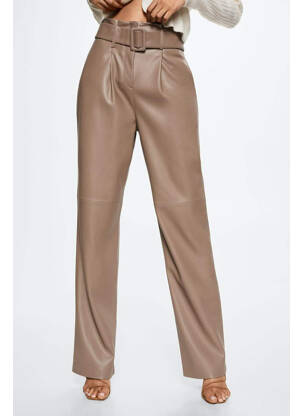 Pantalon droit gris MANGO femme