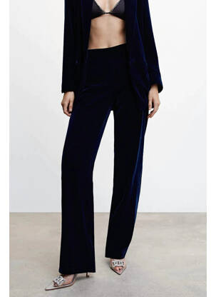 Pantalon droit bleu MANGO femme