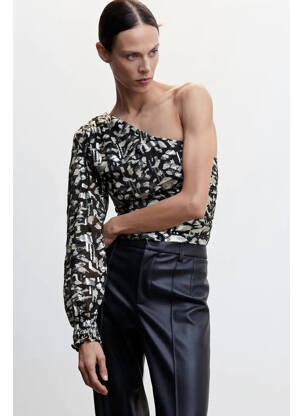 Chemisier noir MANGO femme