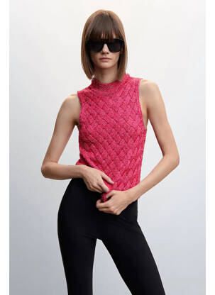 Débardeur rose MANGO femme