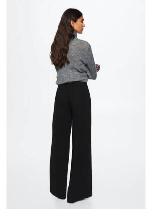 Pantalon droit noir MANGO femme