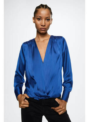 Chemisier bleu MANGO femme