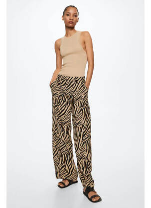 Pantalon flare marron MANGO femme