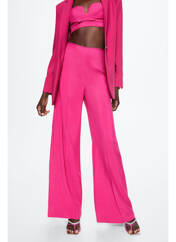 Pantalon droit rose MANGO pour femme seconde vue