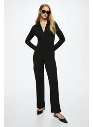 Combi-pantalon noir MANGO femme