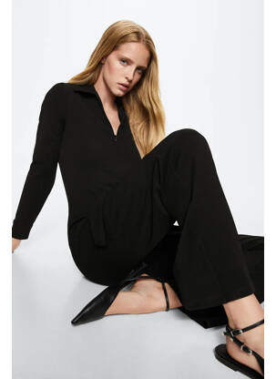 Combi-pantalon noir MANGO femme