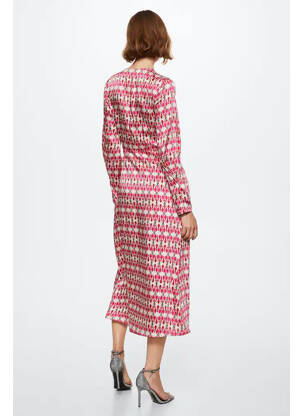 Robe longue rose MANGO femme