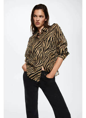 Chemisier marron MANGO femme