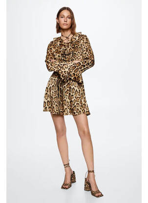 Robe courte noir MANGO pour femme