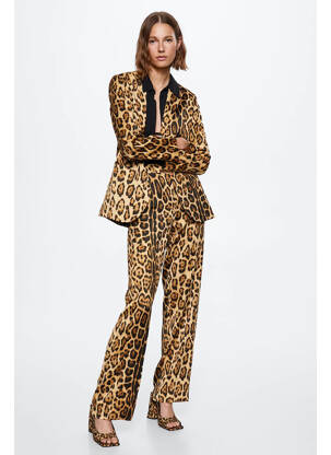 Pantalon droit marron MANGO femme