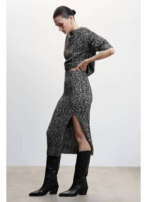 Jupe longue noir MANGO femme