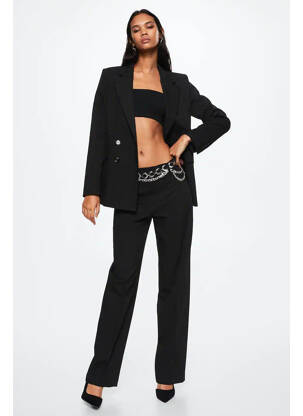 Pantalon droit noir MANGO pour femme