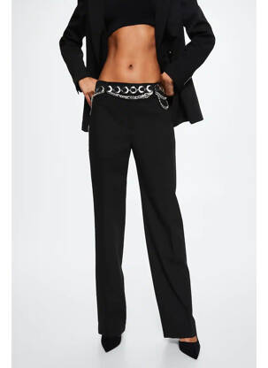 Pantalon droit noir MANGO femme