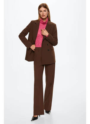 Pantalon droit marron MANGO femme
