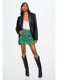 Jupe courte vert MANGO femme