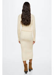 Jupe mi-longue beige MANGO pour femme seconde vue