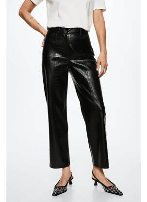 Pantalon droit noir MANGO femme