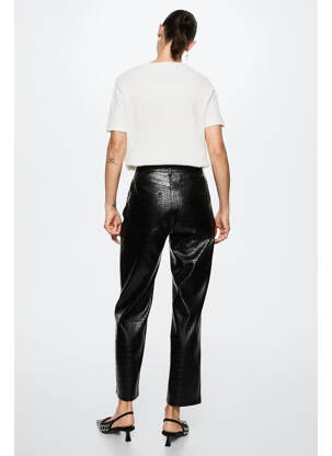 Pantalon droit noir MANGO femme