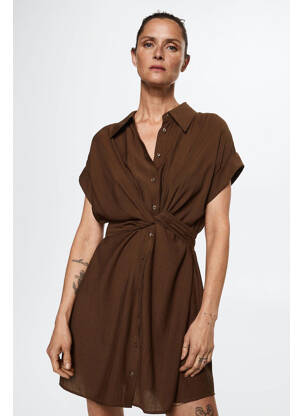 Robe courte marron MANGO femme