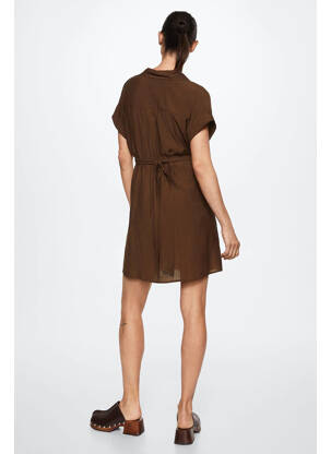 Robe courte marron MANGO femme