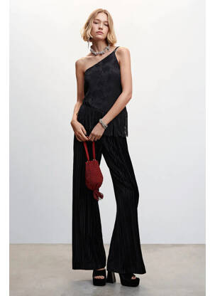 Pantalon large noir MANGO femme